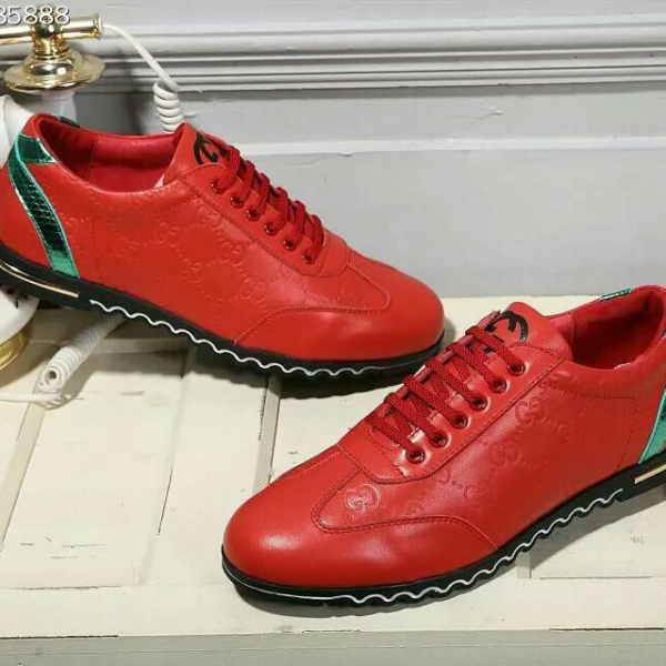 Tênis vermelho couro Gucci - Imagem 3