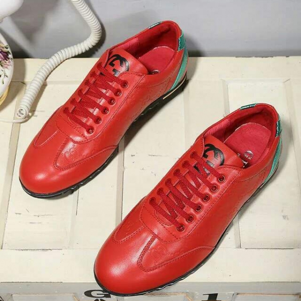 Tênis vermelho couro Gucci - Imagem 4