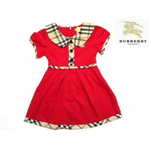 Vestido Infantil Manga Curta Burberry