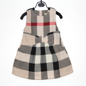 Vestido Infantil Manga Curta Burberry