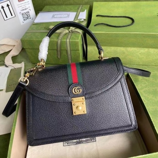 Bolsa Gucci Ophidia pequena com alça superior Web 651055