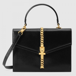 Bolsa Gucci Sylvie 1969 com alça superior pequena 602781